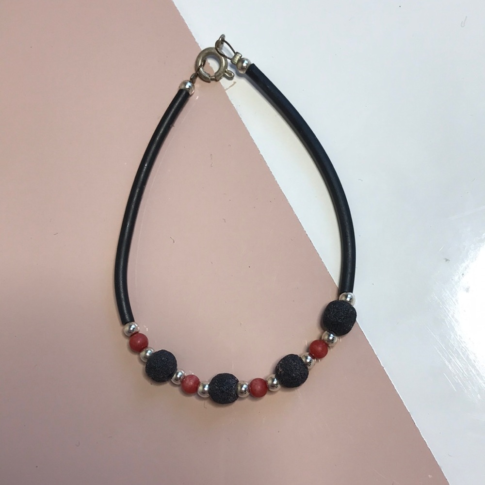Black and red bracelet